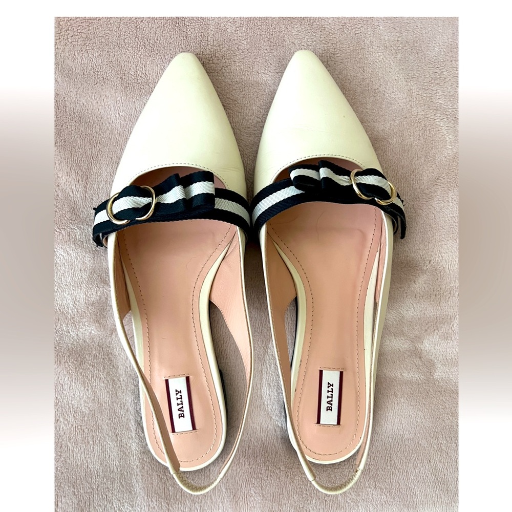 Bally sling back flats / slides